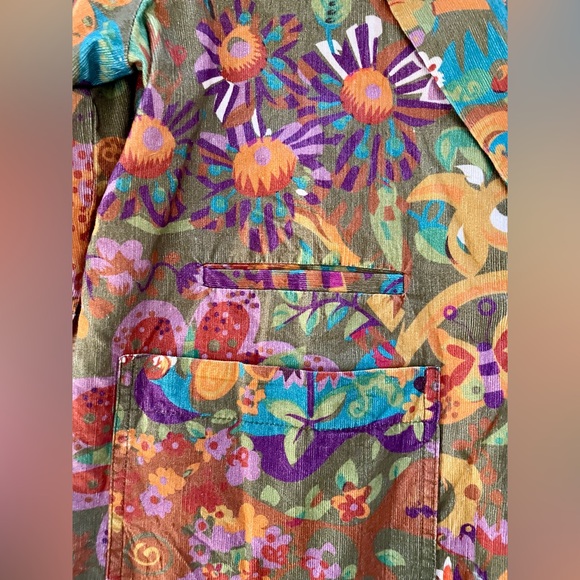 Ivy Jane Colorful Floral Corduroy Blazer Jacket Women’s XS NWOT - Picture 4 of 7